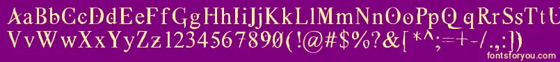 Grecoromanlubedwrestling Font – Yellow Fonts on Purple Background