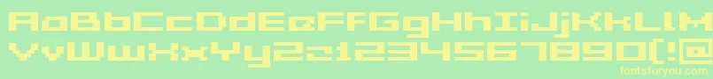 Acme5WideBold Font – Yellow Fonts on Green Background