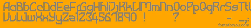 フォントMused – オレンジの背景に灰色の文字