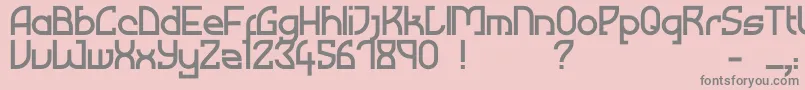 フォントMused – ピンクの背景に灰色の文字