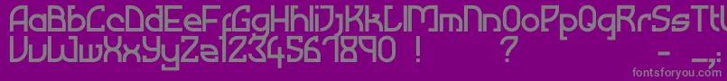 フォントMused – 紫の背景に灰色の文字