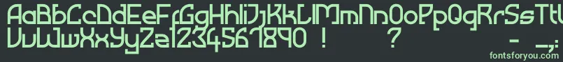 フォントMused – 黒い背景に緑の文字