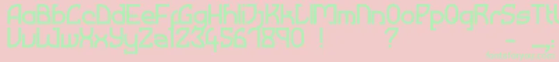 Mused Font – Green Fonts on Pink Background