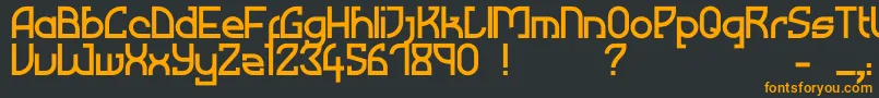 フォントMused – 黒い背景にオレンジの文字