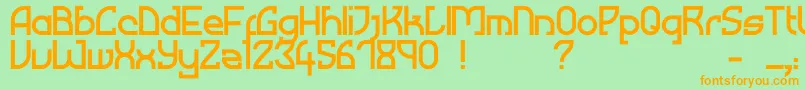 Mused Font – Orange Fonts on Green Background