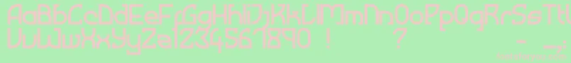 Mused Font – Pink Fonts on Green Background