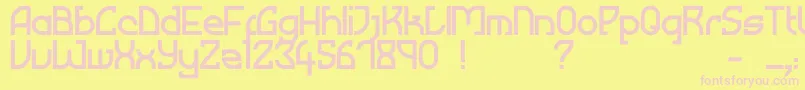 Mused Font – Pink Fonts on Yellow Background