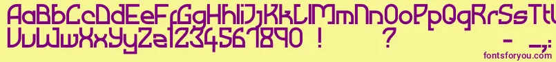 Mused Font – Purple Fonts on Yellow Background