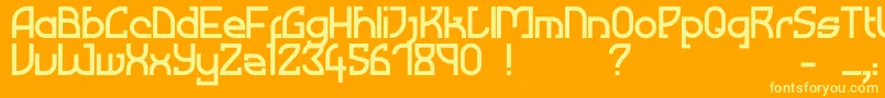 Mused Font – Yellow Fonts on Orange Background