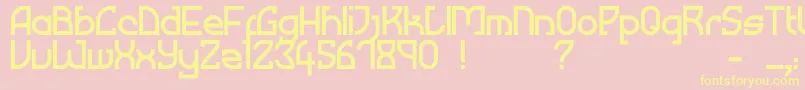 Mused Font – Yellow Fonts on Pink Background