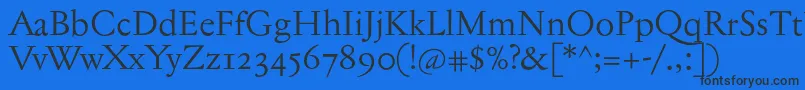 Jannontextosf Font – Black Fonts on Blue Background