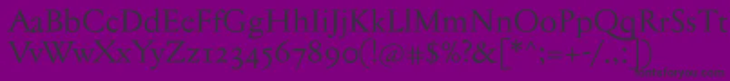 Jannontextosf Font – Black Fonts on Purple Background