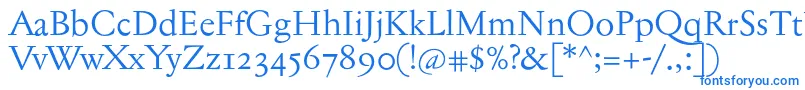 Jannontextosf Font – Blue Fonts on White Background