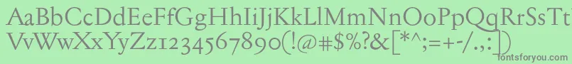 Jannontextosf Font – Gray Fonts on Green Background