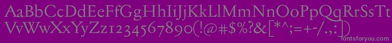 Jannontextosf Font – Gray Fonts on Purple Background