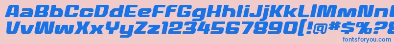 MecheffectstwolcbbItal Font – Blue Fonts on Pink Background