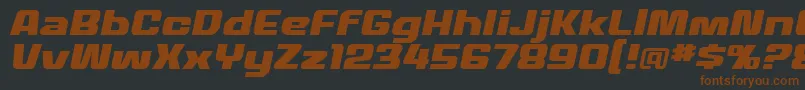 MecheffectstwolcbbItal Font – Brown Fonts on Black Background