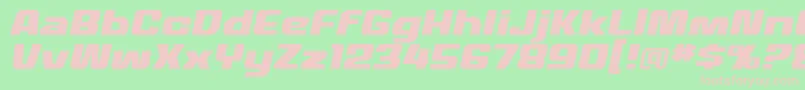 MecheffectstwolcbbItal Font – Pink Fonts on Green Background