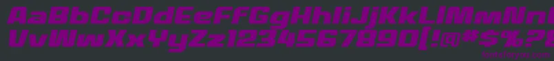 Шрифт MecheffectstwolcbbItal – фиолетовые шрифты на чёрном фоне