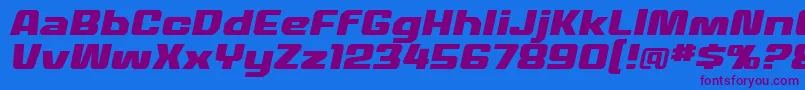 MecheffectstwolcbbItal Font – Purple Fonts on Blue Background