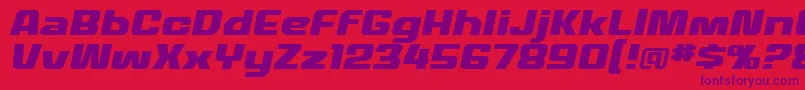 MecheffectstwolcbbItal Font – Purple Fonts on Red Background