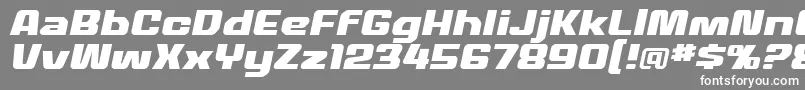 MecheffectstwolcbbItal Font – White Fonts on Gray Background