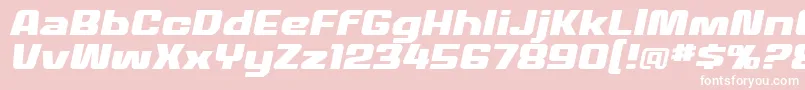 MecheffectstwolcbbItal Font – White Fonts on Pink Background