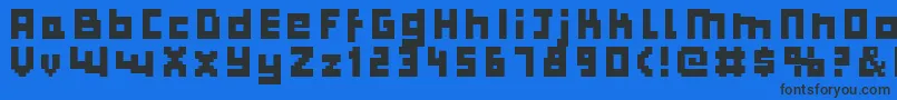 フォントBulkypix – 黒い文字の青い背景