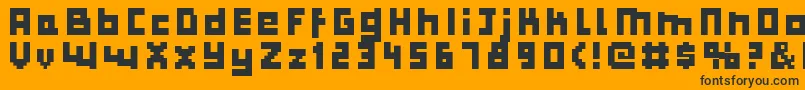 Bulkypix Font – Black Fonts on Orange Background