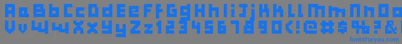 Bulkypix Font – Blue Fonts on Gray Background