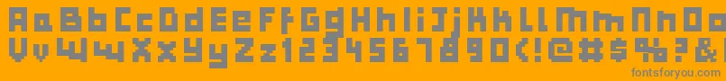 Bulkypix-Schriftart – Graue Schriften auf orangefarbenem Hintergrund