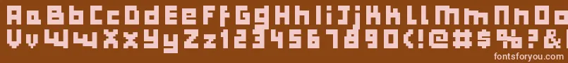 Bulkypix Font – Pink Fonts on Brown Background