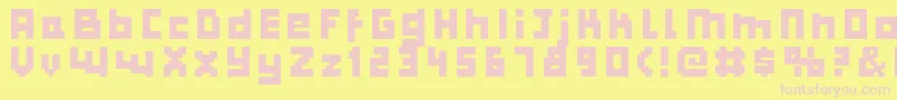 Bulkypix Font – Pink Fonts on Yellow Background