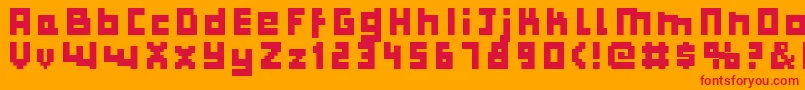 Bulkypix Font – Red Fonts on Orange Background