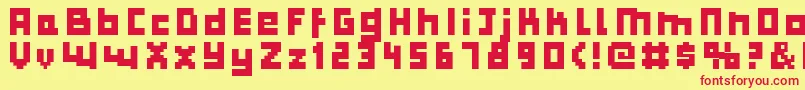 Bulkypix Font – Red Fonts on Yellow Background