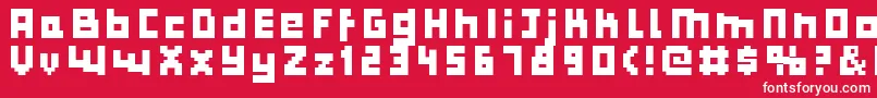 フォントBulkypix – 赤い背景に白い文字
