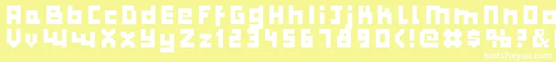 Bulkypix Font – White Fonts on Yellow Background