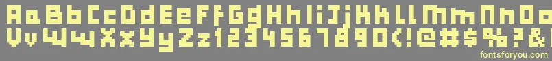 Fonte Bulkypix – fontes amarelas em um fundo cinza