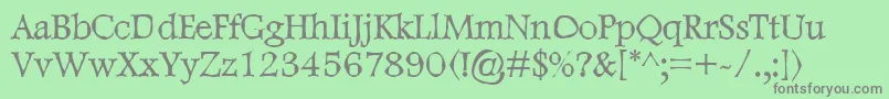 DweeboGothic-Schriftart – Graue Schriften auf grünem Hintergrund