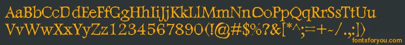 DweeboGothic Font – Orange Fonts on Black Background