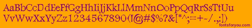 DweeboGothic Font – Purple Fonts on Orange Background