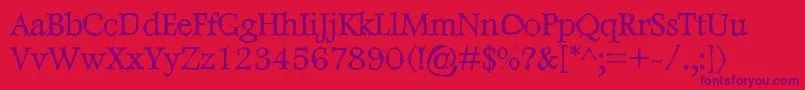 DweeboGothic Font – Purple Fonts on Red Background