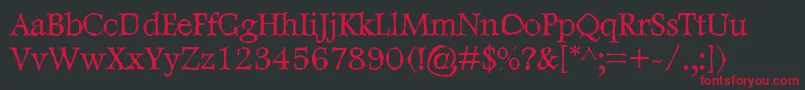 DweeboGothic Font – Red Fonts on Black Background