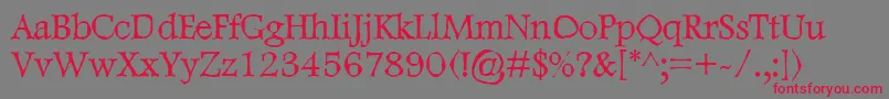 DweeboGothic Font – Red Fonts on Gray Background