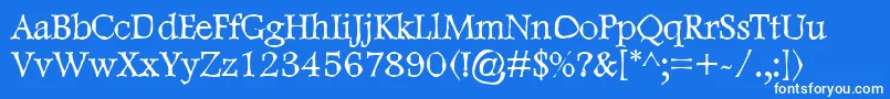 DweeboGothic Font – White Fonts on Blue Background