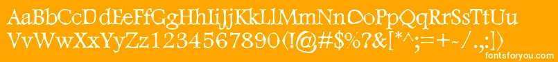 DweeboGothic Font – White Fonts on Orange Background