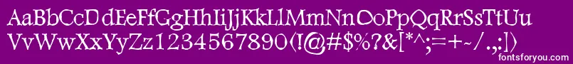 DweeboGothic Font – White Fonts on Purple Background