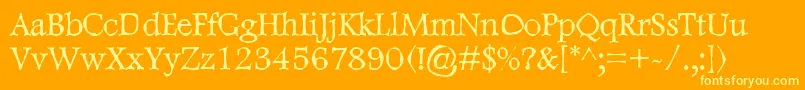 DweeboGothic Font – Yellow Fonts on Orange Background