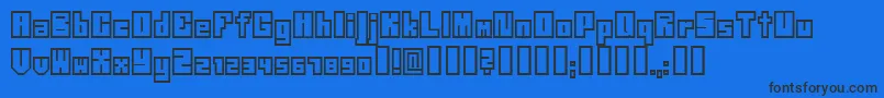 Neistil Font – Black Fonts on Blue Background