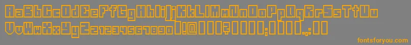 Neistil-Schriftart – Orangefarbene Schriften auf grauem Hintergrund
